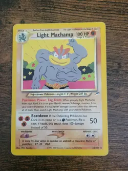 Pokemon TCG Light Machamp Neo Destiny Card 25/105 Unlimited - Image 1
