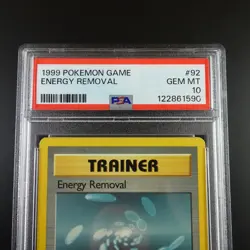 PSA 10 Energy Removal 92/102 Base Set 1999 Graded Pokemon Card - Image 2