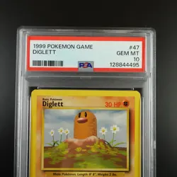 PSA 10 Diglett 47/102 Pokemon Base Set 1999 Non Holo Graded Card - Image 2