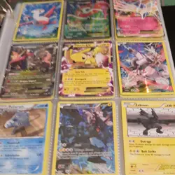 Pokemon TCG 9 Card Lot Pikachu EX, Zekrom, Poliwrath, Tyranitar Foil Mixed - Image 1