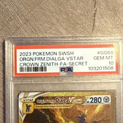2023 POKEMON SWSH CROWN ZENITH SECRET FULL ART/ORIGIN FORME DIALGA VSTAR PSA 10 - Image 2