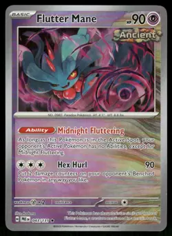Pokemon Cards Flutter Mane 043/131 Reverse Holo Prismatic Evolutions Pokeball NM - Image 1
