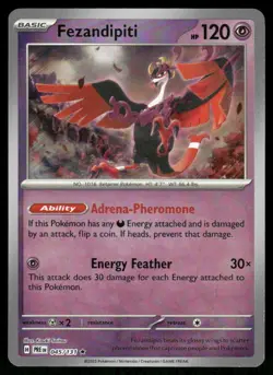 Pokemon Cards Fezandipiti 045/131 Reverse Holo Prismatic Evolutions Pokeball NM - Image 1