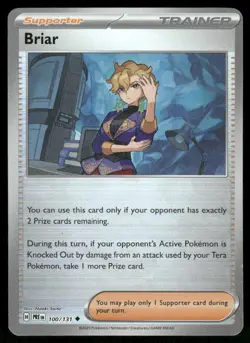 Pokemon Cards Briar 100/131 Reverse Holo Prismatic Evolutions Pokeball NM *4 - Image 1