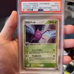 Japanese Pokemon Crobat-Holo 007/083 Undone Seal - 1st edition PSA 10 - Image 1