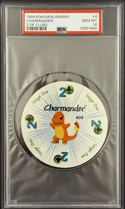 1999 Pokemon Rummy Charmander 2 of Clubs PSA 10 POP 19 - Image 1