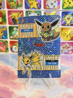 Pokemon Jolteon Vintage Pocket Monsters Vending HOLO Prism Sticker 99 Nintendo - Image 1