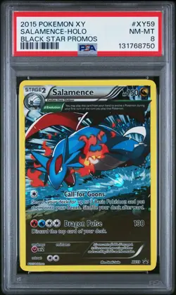 2015 POKEMON XY BLACK STAR PROMOS SALAMENCE #XY59 HOLO PSA 8 NM #131768750 - Image 1