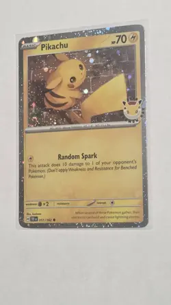Pikachu 051 /162 Stamped 2026 Pokemon Day 30 Promo With Swirl. Includes Coin - Image 2
