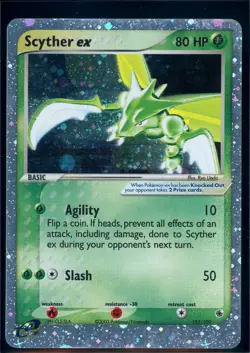 Pokemon EX RUBY&SAPPHIRE - #102/109 Scyther ex - Holo - ENG - SWIRL - MP - Image 1
