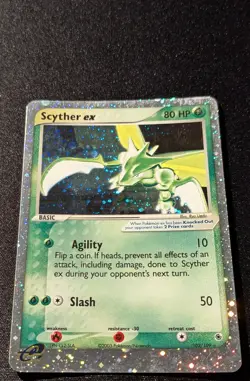 Pokemon EX RUBY&SAPPHIRE - #102/109 Scyther ex - Holo - ENG - SWIRL - MP - Image 4