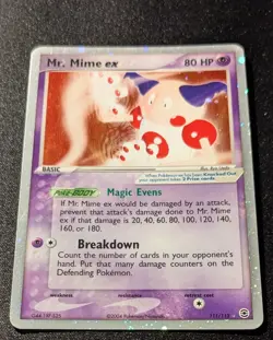Pokemon FIRERED&LEAFGREEN - #111/112 Mr. Mime ex - Ultra Rare Holo - Near Mint- - Image 4