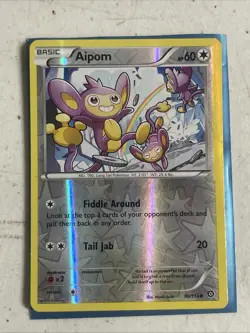 Pokemon - Aipom - 90/114 - Common - Reverse Holo - XY - Steam Siege - - Image 1