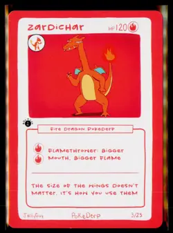 Zardichar (Charizard) 3/25 - 1st Edition Pokederp First Print Fan Art - Pokemon! - Image 1