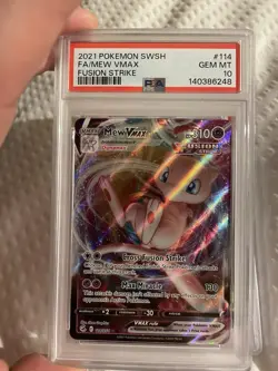 Mew VMAX #114/264 Fusion Strike PSA 10 Gem Mint 2021 Pokemon TCG - Image 1