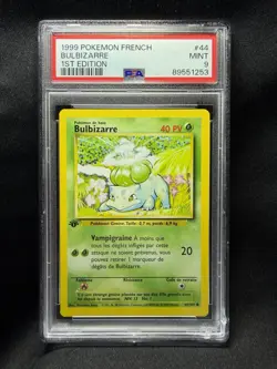 Pokemon TCG Bulbizarre 44/102 1st Edition French PSA 9 (1999) - Image 1