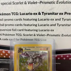 HP - Aerodactyl (Ptera) - French 1st Edition 1/62 Fossil Pokemon TCG - Holo Rare - Image 2