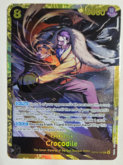 One Piece Crocodile OP14-120 SEC Gold Foil The Azure Sea’s Seven - Image 1