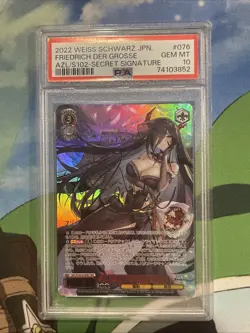 2022 Weiss Schwarz Azur Lane Friedrich der Grosse SEC PSA 10 AZL/S102-076SEC JPN - Image 1