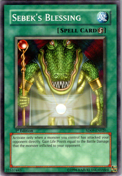 Yu-Gi-Oh TCG Sebek's Blessing SD09-EN020 1st Edition Common Card MP-LP - Image 1