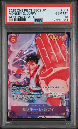 PSA 10 - Monkey D. Luffy - EB02 061 AA SEC - Japanese - One Piece Card - Image 1