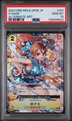 PSA 10 - O-Nami - OP06 101 AA - Japanese - One Piece Card - Wings of the Captain - Image 1