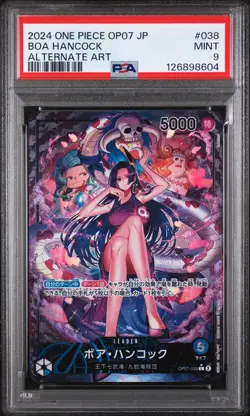 PSA 9 - Boa Hancock - OP07 038 AA Leader - Japanese - One Piece Card - Image 1