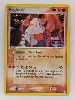 Regirock EX Holon Phantoms 28/110 Reverse Holo STAMPED Pokemon Card LP - Image 1