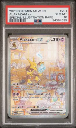 Pokemon 2023 PSA 10 Alakazam EX 151 Special Illustration Rare 201/165 MEW EN - Image 1