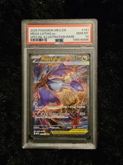 2025 POKEMON MEGA EVOLUTION SPECIAL ILLUSTRATION RARE #181 MEGA LATIAS EX PSA 10 - Image 1