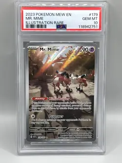 Pokemon TCG Mr. Mime Scarlet Violet-151 Holo Illustration Rare 179/165 PSA 10 - Image 3