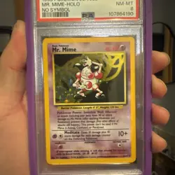 Pokemon WOTC Jungle Mr. Mime #6 - No Symbol Error - PSA 8 low pop vintage - Image 1