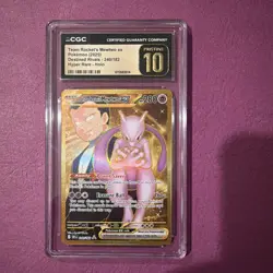 Pokemon TCG Team Rockets Mewtwo EX Gold Secret Rare Destined Rivals 240/182 - Image 1