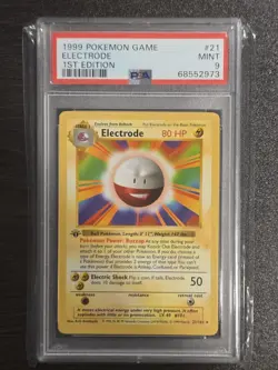 1999 POKEMON BASE SET 1ST EDITION #21 ELECTRODE PSA 9 - Image 1