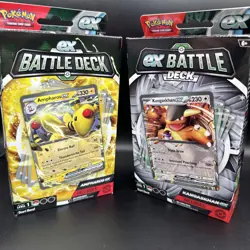 2 Pokemon EX Battle Decks Ampharos and Kangaskan Factory Sealed - Image 1