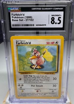 CGC 8.5 Farfetch’d 27/102 – 1999 Base Set Unlimited WotC Pokemon Card - Image 1