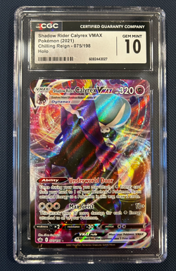 Pokemon TCG 2021 Shadow Rider Calyrex VMAX Chilling Reign 075/198 - CGC 10 - Image 1