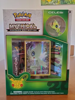 Pokemon 2016 XY Generations Celebi Mythical Pin Collection Box 20th Anniversary - Image 1