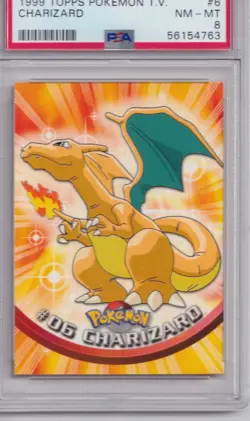 Pokemon-1999 TOPPS Pokemon T.V. Charizard PSA 8 (549) - Image 1