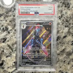 Pokemon TCG Ceruledge 197/191 Sv08: Surging Sparks Holo PSA 9 New Cert - Image 1