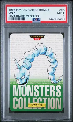 PSA 9 2026 CERT POP 27 ONIX 1996 POKEMON JAPANESE BANDAI CARDDASS VENDING #95 - Image 1