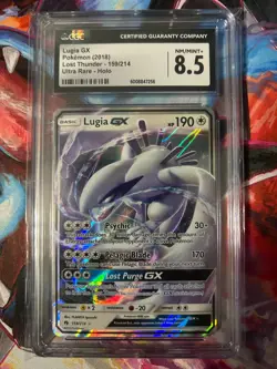 Lugia GX 159/214 Sm-Lost Thunder Holo cgc 8.5 Pokemon - Image 1