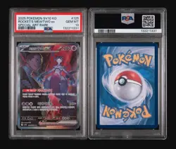 Pokemon Rocket’s Mewtwo ex SAR #125 PSA 10 GEM MINT SV10 Korean Giovanni Mint - Image 2