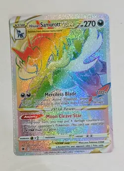Pokemon Hisuian Samurott VSTAR 197/189 Astral Radiance Rainbow Secret Rare Holo - Image 1