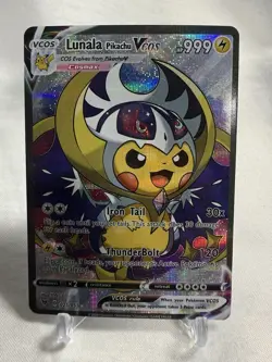 Pokemon Lunala Pikachu VCOS 025/055 Cosmax Full Art Holo English TCG - Image 1