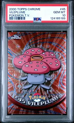 2000 TOPPS CHROME POKEMON T.V. #45 VILEPLUME PSA 10 - Image 1