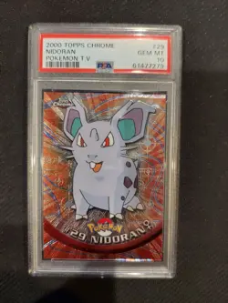 PSA 10 Chrome Nidoran #29 2000 Topps Pokemon - Image 1