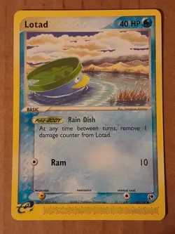 Pokemon Lotad 66/100 Ex Sandstorm NM See Picture - Image 1