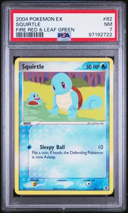 2004 POKEMON EX FIRE RED & LEAF GREEN #82 SQUIRTLE PSA 7 - Image 1