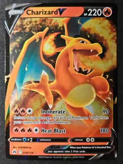 Crown Zenith Pokemon TCG Charizard V Charizard Ultra Rare Holo 018/159 (1B) - Image 1